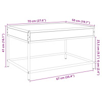 vidaXL Soffbord med Infinity LEDs brun ek 70x50x41 cm