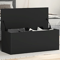 vidaXL Förvaringslåda svart 90x35x35 cm konstruerat trä