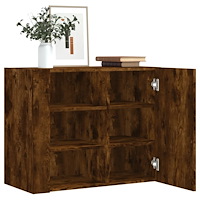 vidaXL Väggskåp rökfärgad ek 75x35x60 cm konstruerat trä
