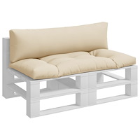 vidaXL Palldynor 2 st beige tyg