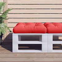 vidaXL Palldyna röd 58x58x10 cm tyg