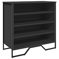 vidaXL Skohylla svart 80x38x78 cm konstruerat trä