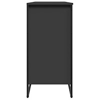 vidaXL Skohylla svart 80x38x78 cm konstruerat trä