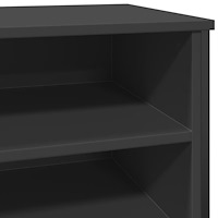 vidaXL Skohylla svart 80x38x78 cm konstruerat trä