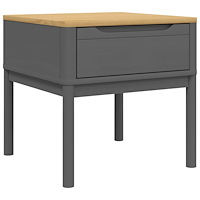 vidaXL Lampbrod FLORO grå 55x55x54 cm massiv furu
