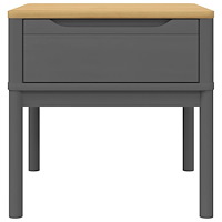 vidaXL Lampbrod FLORO grå 55x55x54 cm massiv furu