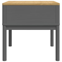 vidaXL Lampbrod FLORO grå 55x55x54 cm massiv furu