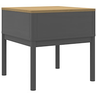 vidaXL Lampbrod FLORO grå 55x55x54 cm massiv furu