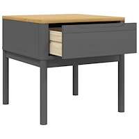 vidaXL Lampbrod FLORO grå 55x55x54 cm massiv furu