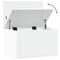 vidaXL Förvaringslåda vit 60x35x35 cm konstruerat trä