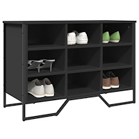 vidaXL Skoskåp svart 90x38x61,5 cm konstruerat trä