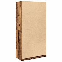 vidaXL Garderob gammalt trä 100x50x200 cm konstruerat trä