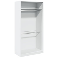 vidaXL Garderob vit 100x50x200 cm konstruerat trä