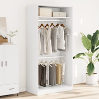 vidaXL Garderob vit 100x50x200 cm konstruerat trä