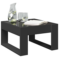 vidaXL Soffbord med Infinity LEDs svart 50x53x30 cm