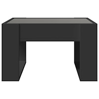 vidaXL Soffbord med Infinity LEDs svart 50x53x30 cm