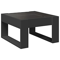 vidaXL Soffbord med Infinity LEDs svart 50x53x30 cm