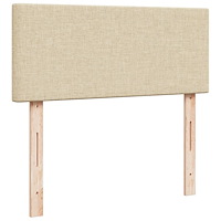 vidaXL Ramsäng med madrass gräddvit 120x190 cm tyg