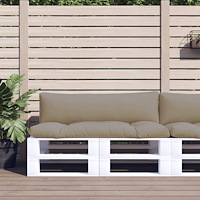 vidaXL Palldynor 2 st taupe tyg