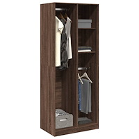 vidaXL Garderob brun ek 80x50x200 cm konstruerat trä