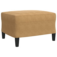 vidaXL Soffgrupp med dynor och bolster 4 delar brun sammet