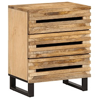 vidaXL Sängbord 50x34x62 cm massivt grovt mangoträ