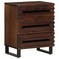 vidaXL Sängbord brun 50x34x62 cm massivt mangoträ