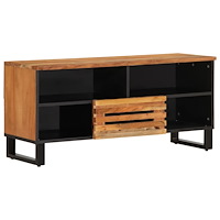 vidaXL Tv-bänk 100x34x46 cm massivt akaciaträ