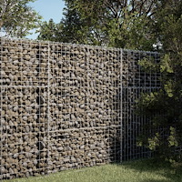 vidaXL Gabionkorg med skydd 100x50x150 cm galvaniserat järn