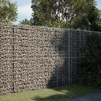 vidaXL Gabionkorg med skydd 200x100x200 cm galvaniserat järn