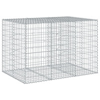 vidaXL Gabionkorg med skydd 150x100x100 cm galvaniserat järn