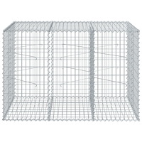 vidaXL Gabionkorg med skydd 150x100x100 cm galvaniserat järn