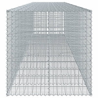 vidaXL Gabionkorg med skydd 650x100x100 cm galvaniserat järn