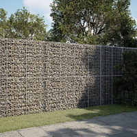 vidaXL Gabionkorg med skydd 300x100x200 cm galvaniserat järn