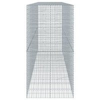 vidaXL Gabionkorg med skydd 550x100x200 cm galvaniserat järn