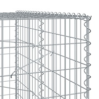 vidaXL Gabionkorg med skydd 550x100x200 cm galvaniserat järn