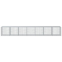 vidaXL Gabionkorg med skydd 700x100x100 cm galvaniserat järn