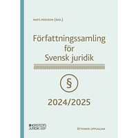 Mats Persson Författningssamling för Svensk juridik : 2024/2025 (häftad)