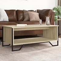 vidaXL Soffbord sonoma-ek 100x51x40 cm konstruerat trä