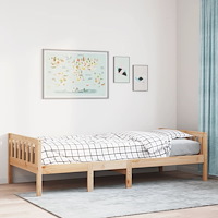 vidaXL Barnsäng utan madrass 75x190 cm massiv furu