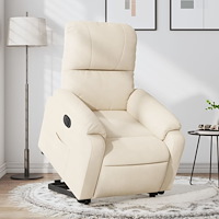 vidaXL Elektrisk reclinerfåtölj med uppresningshjälp mikrofibertyg