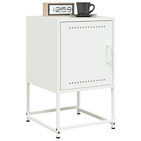 vidaXL Sängbord 2 st vit 36x39x60,5 cm stål