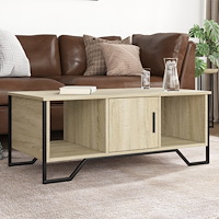 vidaXL Soffbord sonoma-ek 100x51x40 cm konstruerat trä
