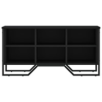 vidaXL Skoskåp svart 90x38x45,5 cm konstruerat trä