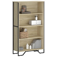 vidaXL Bokhylla sonoma-ek 80x31x137,5 cm konstruerat trä