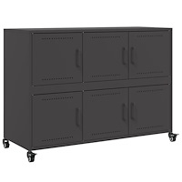 vidaXL Skänk svart 100,5x39x72 cm stål