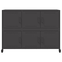 vidaXL Skänk svart 100,5x39x72 cm stål