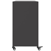 vidaXL Skänk svart 100,5x39x72 cm stål