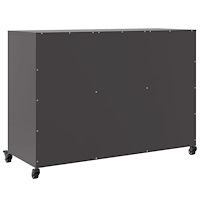 vidaXL Skänk svart 100,5x39x72 cm stål