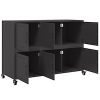 vidaXL Skänk svart 100,5x39x72 cm stål